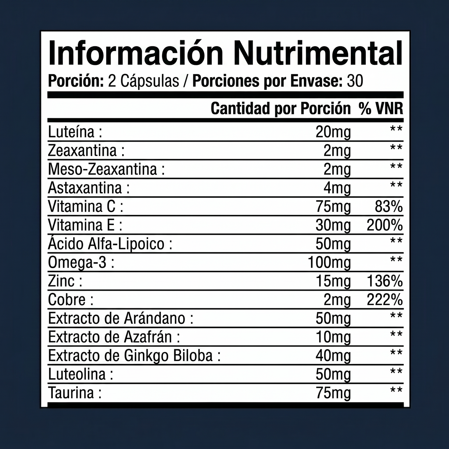Fórmula Ocular 15 en 1 Grunnro™ - Formule - MX