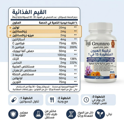 تركيبة العيون 15 في 1‏ Grunnro™ - Formule - SA