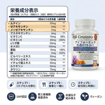 Grunnro™ 15-in-1 アイフォーミュラ - Formule - JP