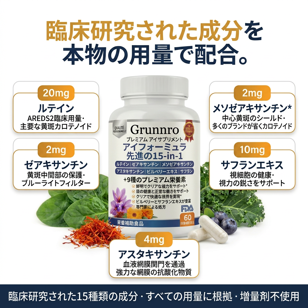 Grunnro™ 15-in-1 アイフォーミュラ - Formule - JP