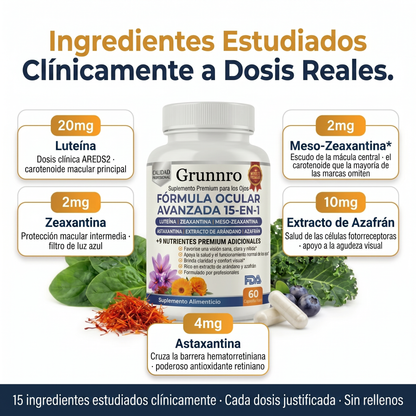 Fórmula Ocular 15 en 1 Grunnro™ - Formule - MX