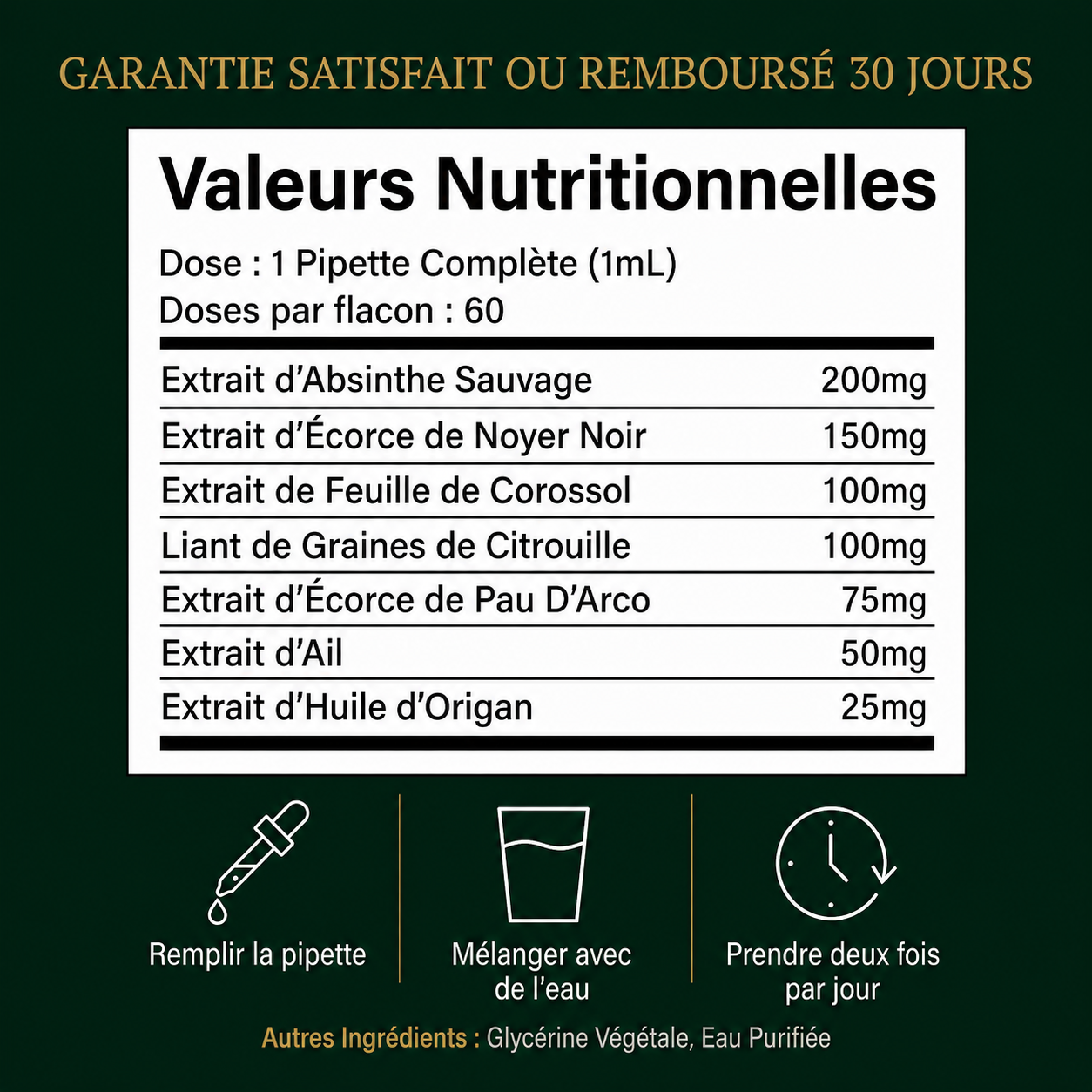 Gouttes à base d'absinthe sauvage Grunnro