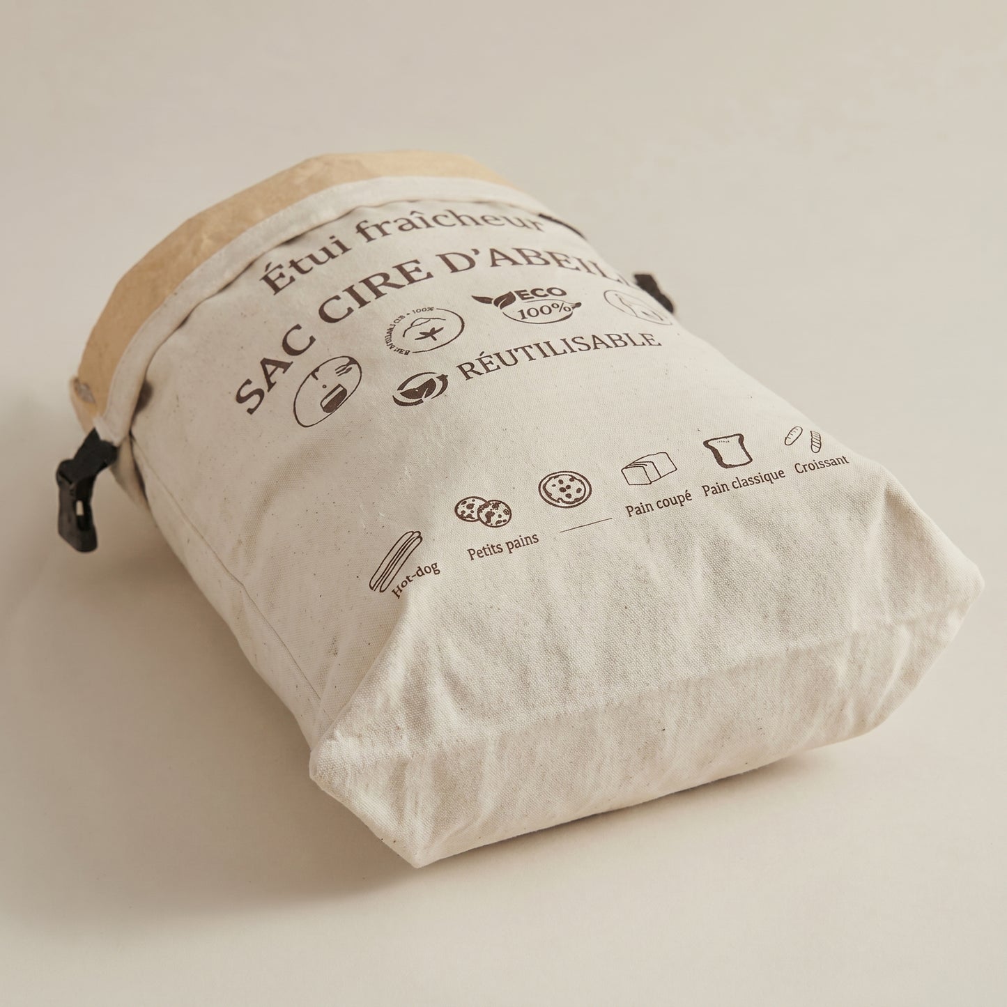 Étui fraicheur - Sac à pain 100 % coton et cire d'abeille