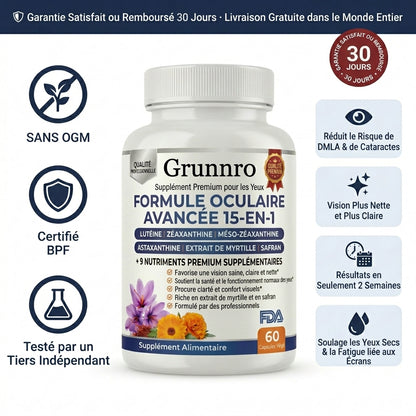 Formule Oculaire 15 en 1 Gunnro™