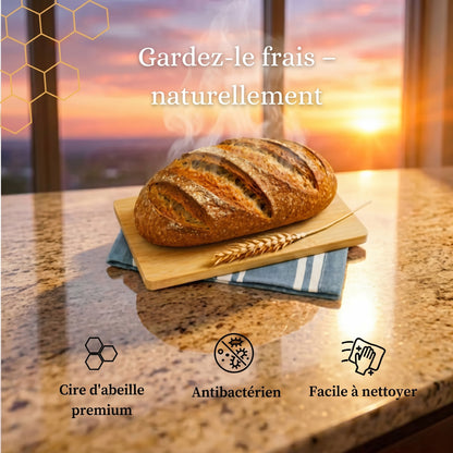 Étui fraicheur - Sac à pain 100 % coton et cire d'abeille