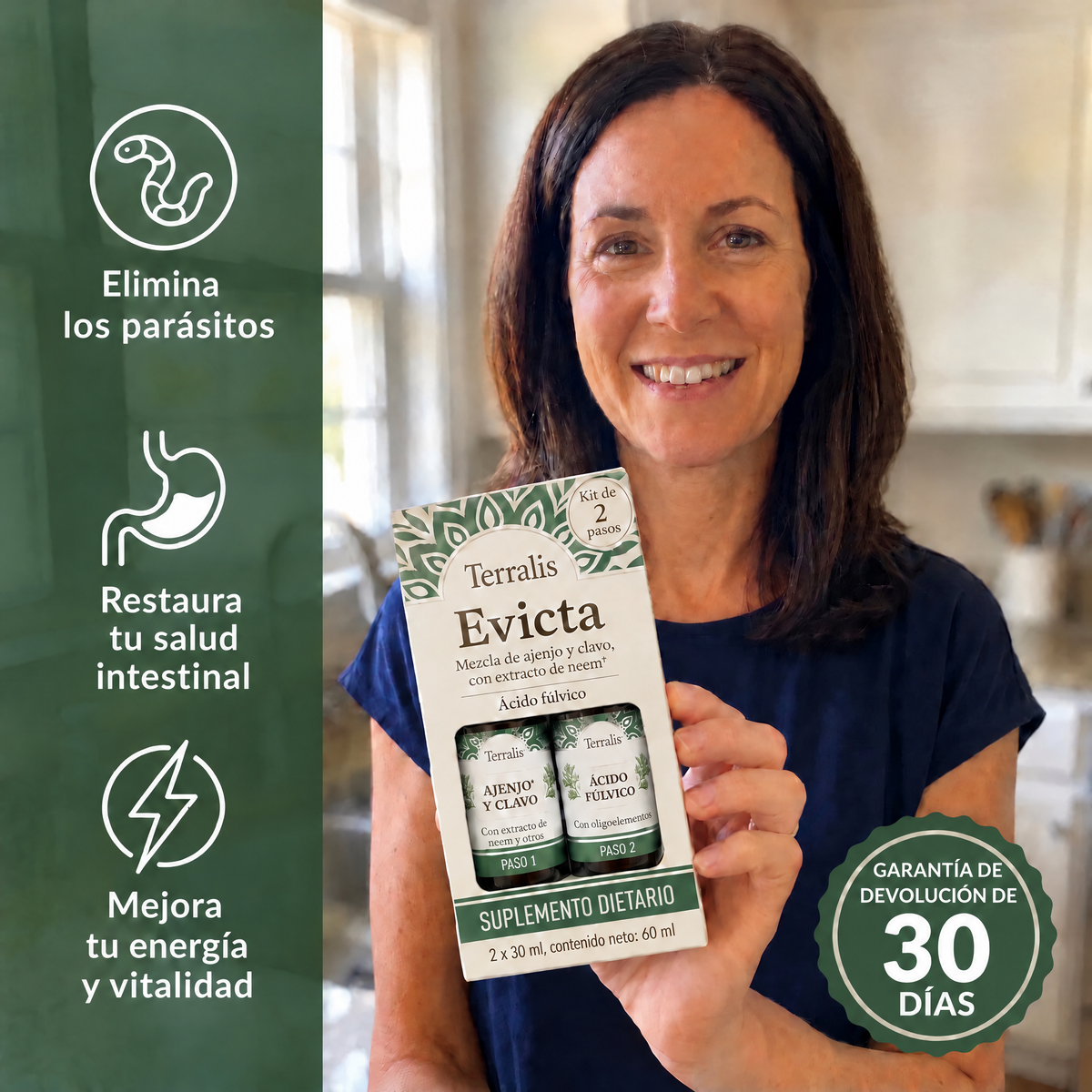 Kit detox intestinal de 2 pasos Evicta - 6003EVC-UY