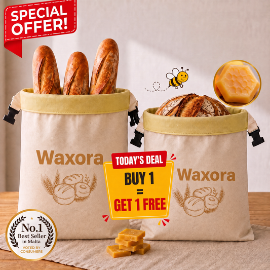 Waxora bread bag in cotton and beeswax, special offer