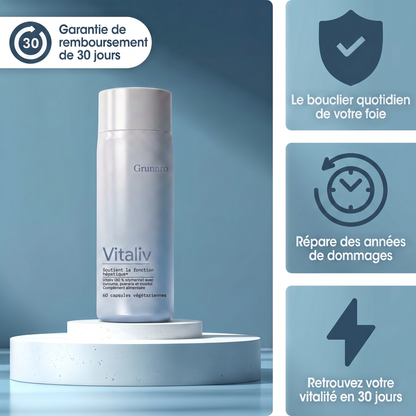 Flacon Vitaliv : soutien du foie avec silymarine, NAC et choline