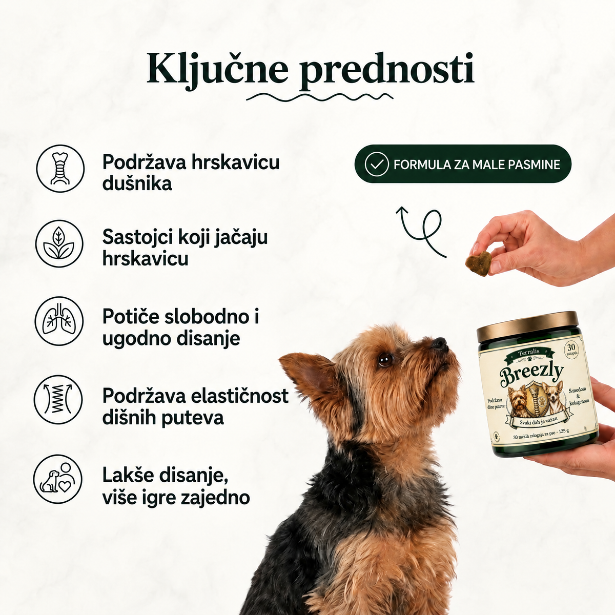 Zalogaji za dišne puteve pasa Breezly - BRZ-HR