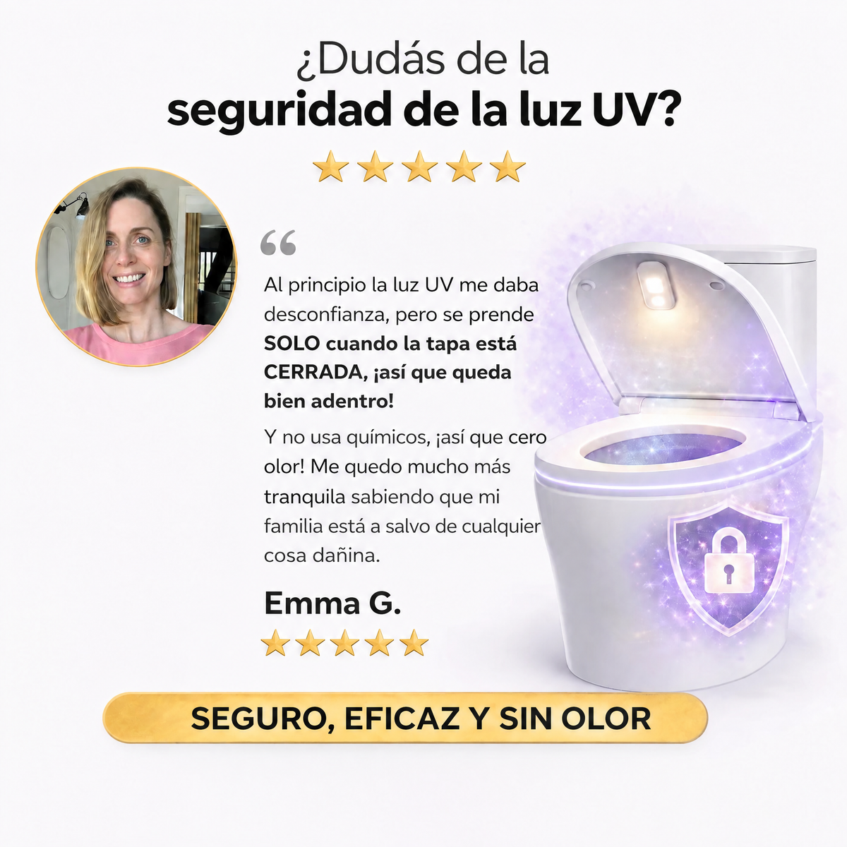 Esterilizador UV para inodoro Uvara - 3604UVR-UY