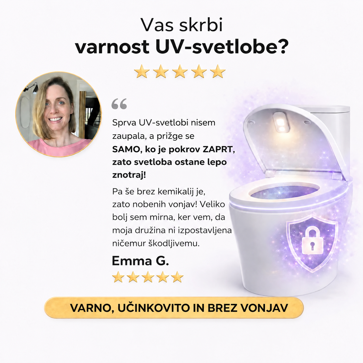 UV-sterilizator za WC-školjko Uvara - 8356UVR-SI