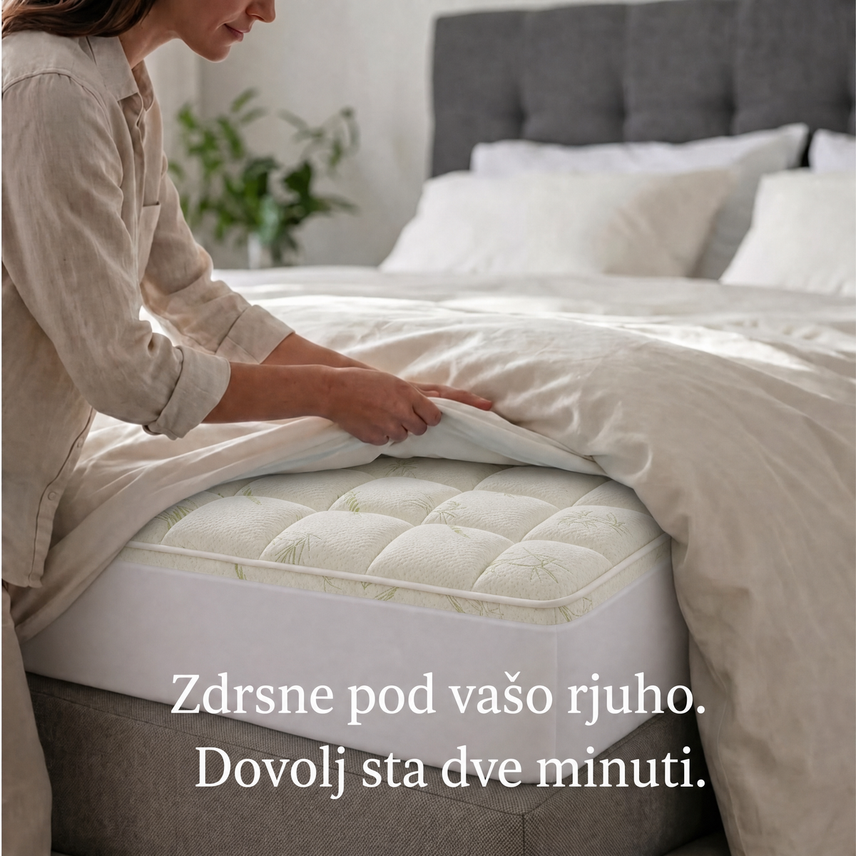 Nadvložek Kumora zdrsne pod vaše rjuhe v nekaj sekundah
