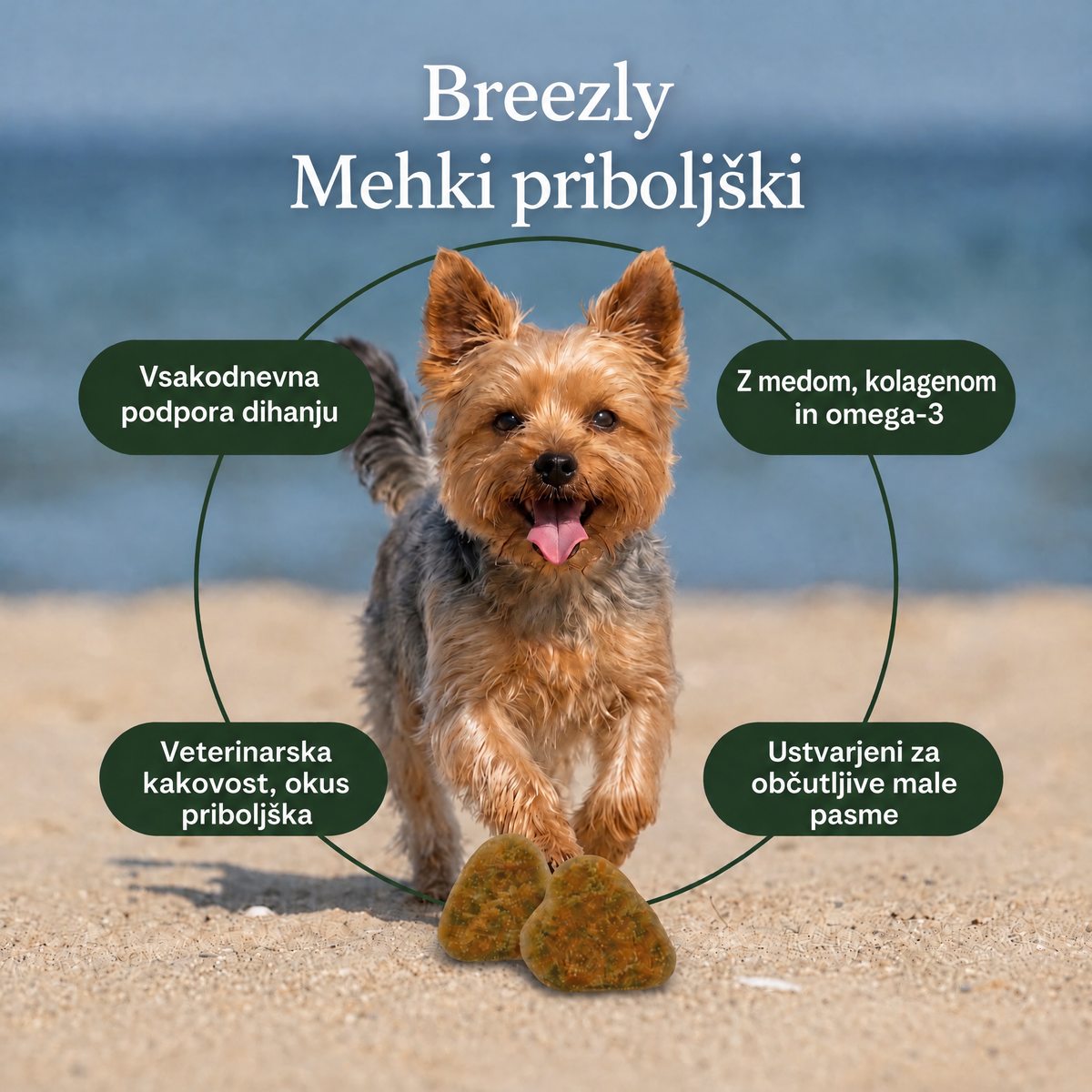 Priboljški za dihala psov Breezly - BRZ-SI