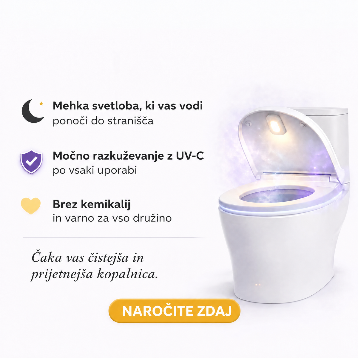 UV-sterilizator za WC-školjko Uvara - 8356UVR-SI