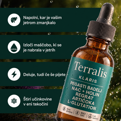 Učinkovine formule Klaris v eni tekočini
