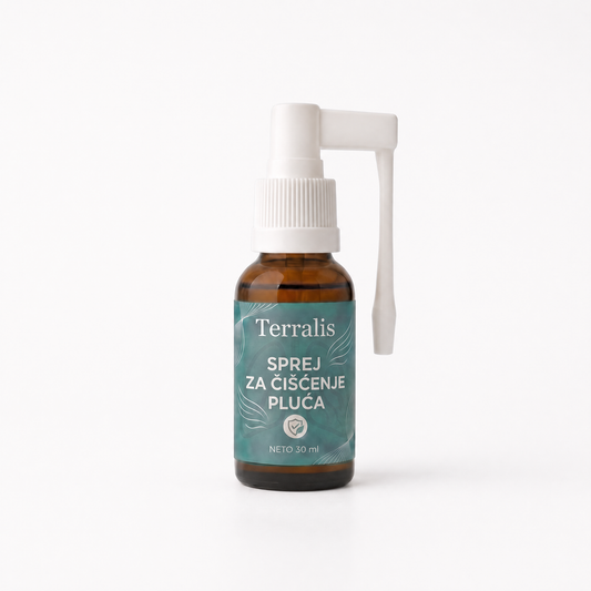 Bočica Spray nettoyant pour les poumons Terralis, 30 ml, na bijeloj pozadini
