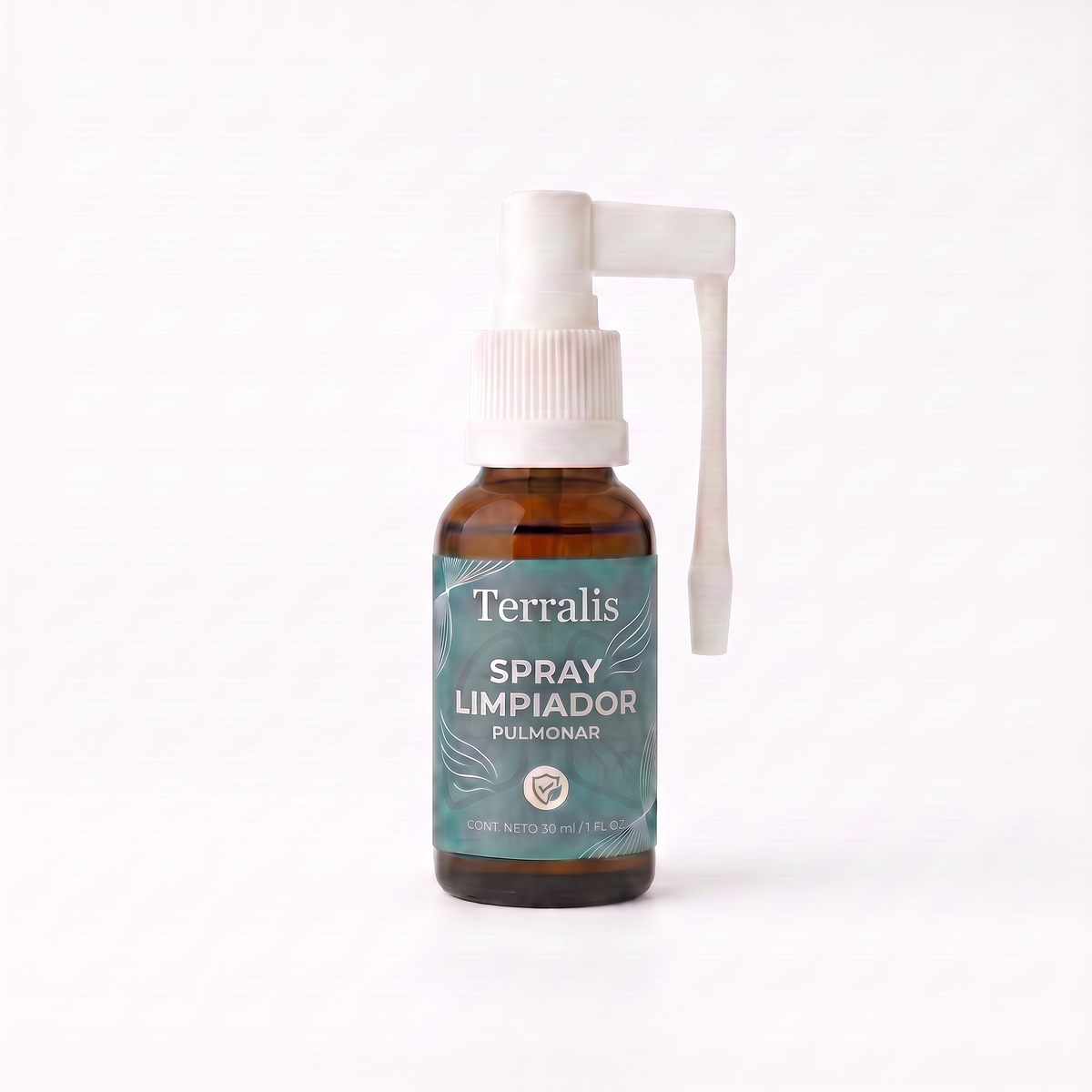 Frasco Spray nettoyant pour les poumons Terralis, 30 ml, sobre fondo blanco