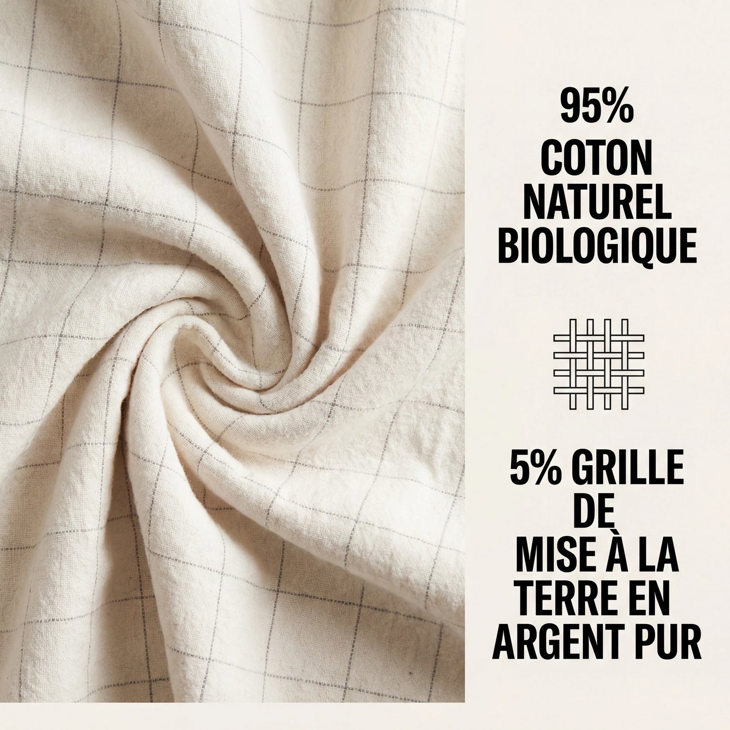Zéro-Volt™ Drap d'Earthing